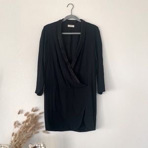 BA&SH Tuxedo Long Sleeve Mini Dress